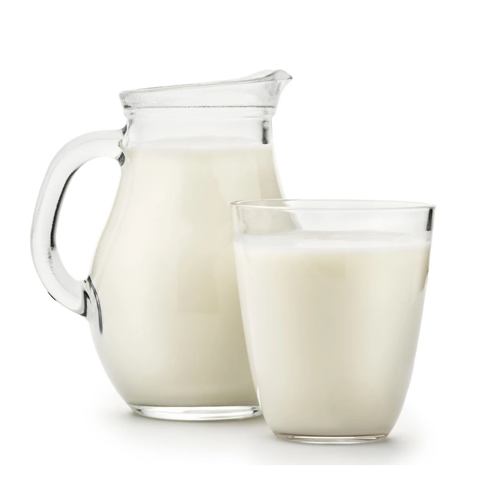 Lait entier (lait entier cru) : sur demande uniquement